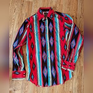 Vintage Panhandle slim pearl snap Western Shirt